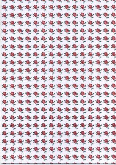 Backing Paper A4 - Red Roses